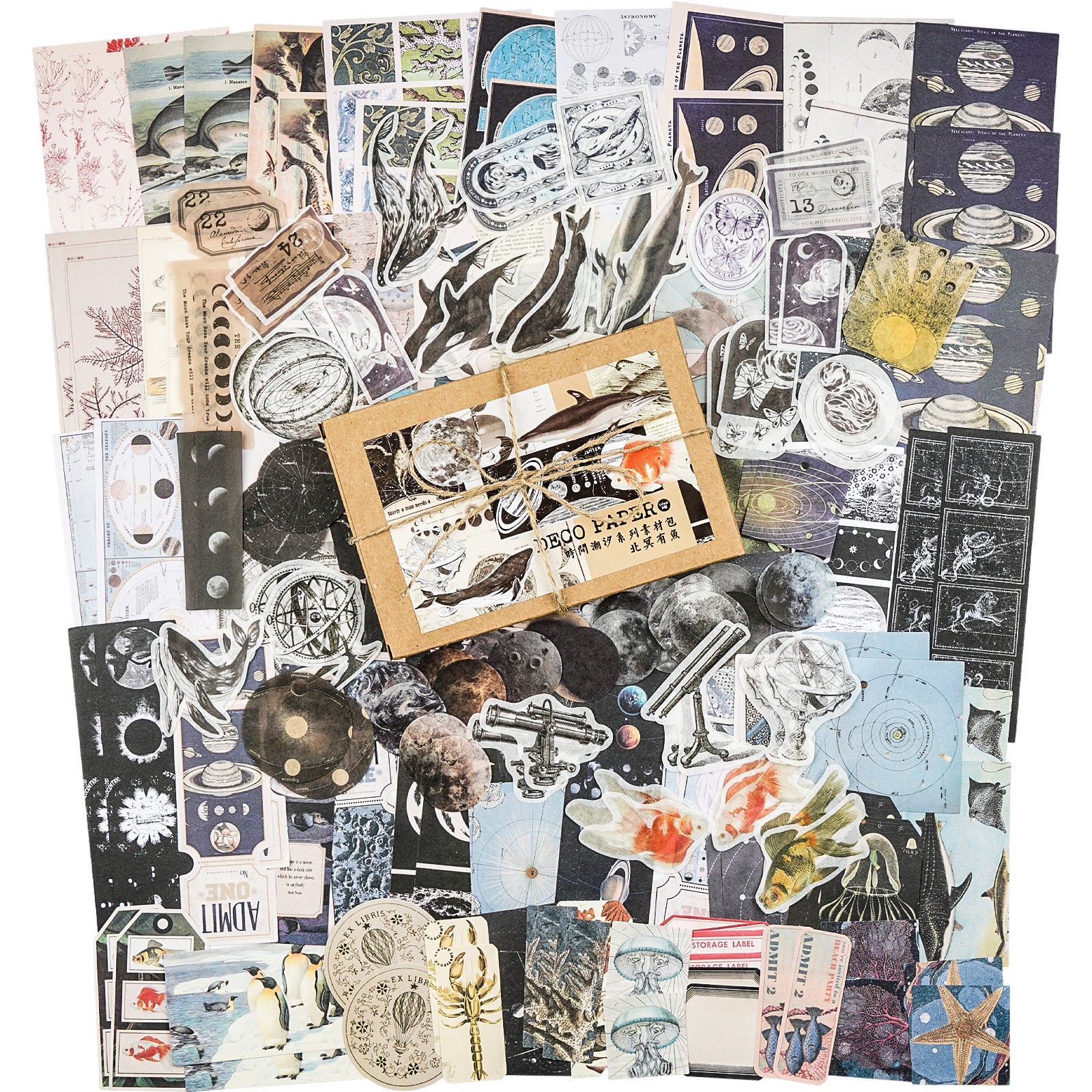 Knaid 200 Pieces Vintage Ephemera Bundle Junk Journal Kit Scrapbook Supplies  Paper Sticker Material Pack for Art Journaling Bullet Journals Planners  Collage Decoupage Crafter Gifts (Cottagecore)