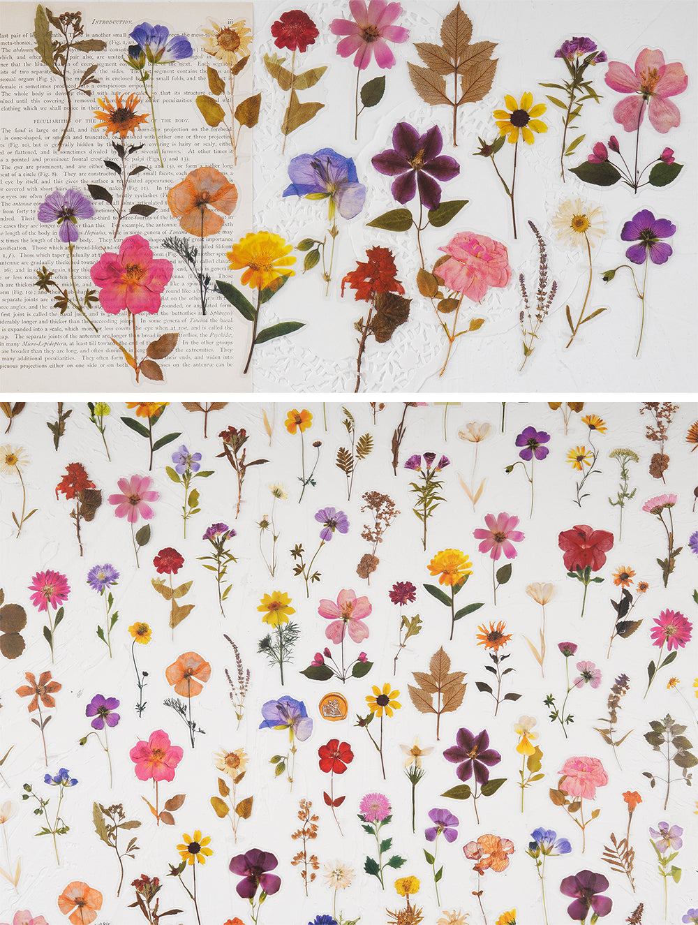 Vintage Floral Stickers / Antique Flower Label Sticker (52pcs) Home De, MiniatureSweet, Kawaii Resin Crafts, Decoden Cabochons Supplies