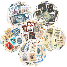 Load image into Gallery viewer, Vintage Postage Stamp Stickers Set (276 Pieces) - Botanical Deco Sticker for Scrapbooking, Bullet Journaling, Junk Journal, Planners, Bujo Travel Diary, Nature Plant Ephemera
