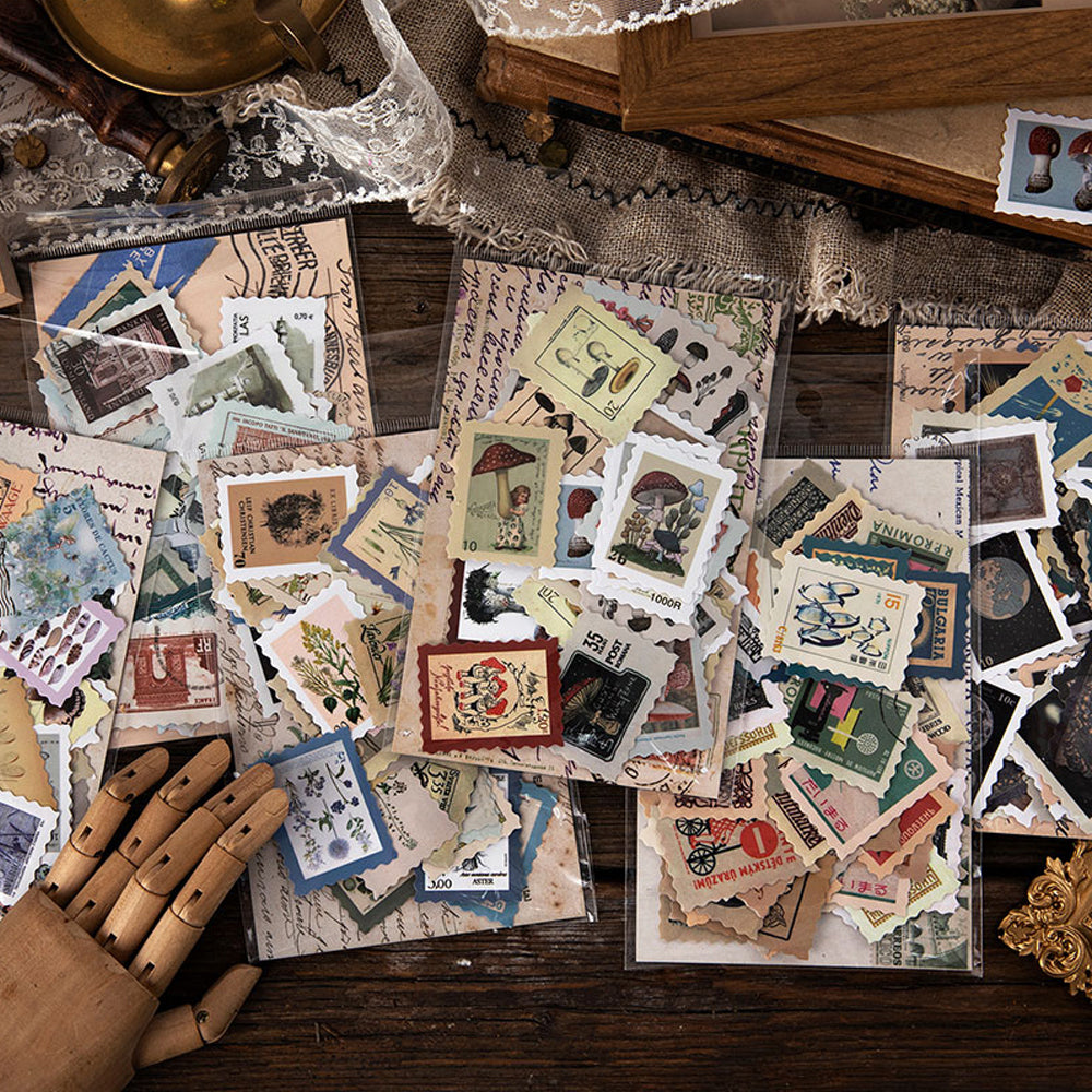  Jeanoko Creative Vintage Postage Stamps Collection
